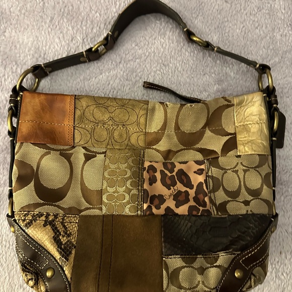 Coach Patchwork Shoulder Bag - Picture 1 of 8